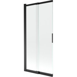 Mexen Fox Kádparaván 2 részes  csúszó 85 x 150 cm,  átlátszó nano, fekete - 891-085-002-70-00 Kádparaván Fürdökád Mexen