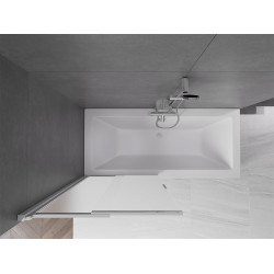 Mexen Fox Kádparaván 2 részes  csúszó 85 x 150 cm, szron, króm - 891-085-002-01-30 Kádparaván