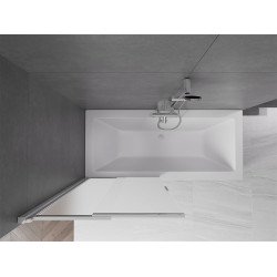 Mexen Fox Kádparaván 2 részes  csúszó 85 x 150 cm, szron, króm - 891-085-002-01-30 Kádparaván