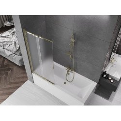 Mexen Fox Kádparaván 2 részes  csúszó 85 x 150 cm, szron, arany - 891-085-002-50-30 Kádparaván
