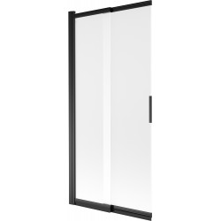 Mexen Fox Kádparaván 2 részes  csúszó 85 x 150 cm, szron, fekete - 891-085-002-70-30 Kádparaván Fürdökád Mexen