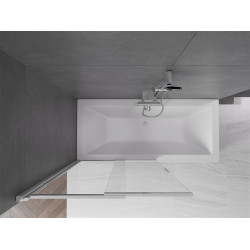 Mexen Fox Kádparaván 2 részes  csúszó 100 x 150 cm,  átlátszó nano, króm - 891-100-002-01-00 Kádparaván