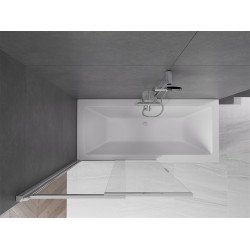 Mexen Fox Kádparaván 2 részes  csúszó 100 x 150 cm,  átlátszó nano, króm - 891-100-002-01-00 Kádparaván