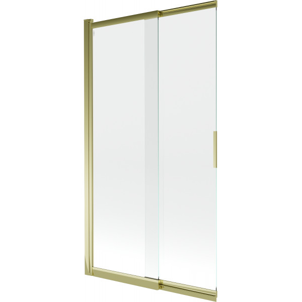 Mexen Fox Kádparaván 2 részes  csúszó 100 x 150 cm,  átlátszó nano, arany - 891-100-002-50-00 Kádparaván