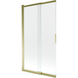 Mexen Fox Kádparaván 2 részes  csúszó 100 x 150 cm,  átlátszó nano, arany - 891-100-002-50-00 Kádparaván Fürdökád Mexen