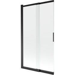 Mexen Fox Kádparaván 2 részes  csúszó 100 x 150 cm,  átlátszó nano, fekete - 891-100-002-70-00 Kádparaván Fürdökád Mexen