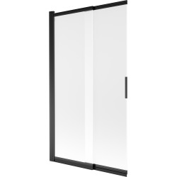 Mexen Fox Kádparaván 2 részes  csúszó 100 x 150 cm, szron, fekete - 891-100-002-70-30 Kádparaván Fürdökád Mexen