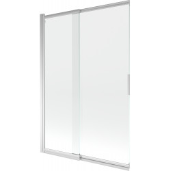 Mexen Fox Kádparaván 2 részes  csúszó 120 x 150 cm,  átlátszó nano, króm - 891-120-002-01-00 Kádparaván Fürdökád Mexen