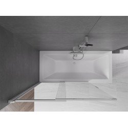 Mexen Fox Kádparaván 2 részes  csúszó 120 x 150 cm,  átlátszó nano, króm - 891-120-002-01-00 Kádparaván