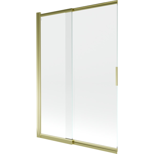 Mexen Fox Kádparaván 2 részes  csúszó 120 x 150 cm,  átlátszó nano, arany - 891-120-002-50-00 Kádparaván