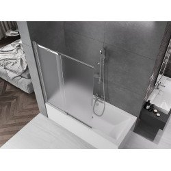 Mexen Fox Kádparaván 2 részes  csúszó 120 x 150 cm, szron, króm - 891-120-002-01-30 Kádparaván