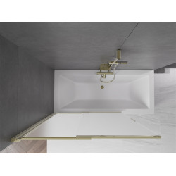 Mexen Fox Kádparaván 2 részes  csúszó 120 x 150 cm, szron, arany - 891-120-002-50-30 Kádparaván