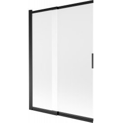 Mexen Fox Kádparaván 2 részes  csúszó 120 x 150 cm, szron, fekete - 891-120-002-70-30 Kádparaván Fürdökád Mexen