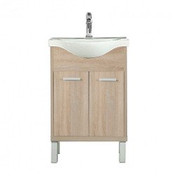 Nerva 55 cm-es butorhoz alsószekrény, mosdóval, Sonoma tölgy Mosdószekrény Mosdószekrény Luxury