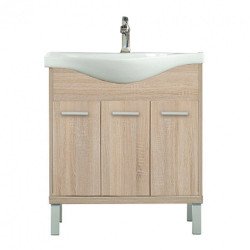 Nerva 75 cm-es butorhoz alsószekrény, mosdóval, Sonoma tölgy Mosdószekrény Mosdószekrény Luxury