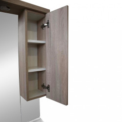 Nerva 85 cm-es tükrös felsöszekrény, Rauna szil Fürdöszoba tükrös szekrény Fürdöszoba felsö szekrény Luxury