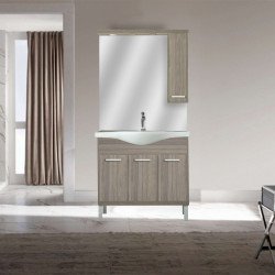Nerva 85 cm-es tükrös felsöszekrény, Rauna szil Fürdöszoba tükrös szekrény