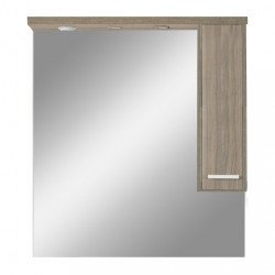 Nerva 85 cm-es tükrös felsöszekrény, Rauna szil Fürdöszoba tükrös szekrény Fürdöszoba felsö szekrény Luxury