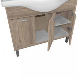 Nerva 85 cm-es butorhoz alsószekrény, mosdóval, Rauna szil Mosdószekrény Mosdószekrény Luxury