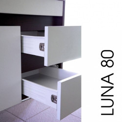 Luna 80 alsó fürdöszoba butor mosdóval, Rauna szil-Fehér Mosdószekrény Mosdószekrény Luxury