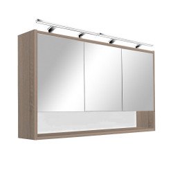 Luna 120 felsö tükrös szekrény, Rauna szil Fürdöszoba tükrös szekrény Fürdöszoba felsö szekrény Luxury