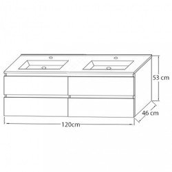 Porto Prime 120 komplett fürdöszoba bútor sonoma tölgy szinben Komplett fürdöszoba butor