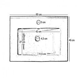 Porto 60 komplett fürdöszoba bútor antracit-country tölgy szinben Komplett fürdöszoba butor