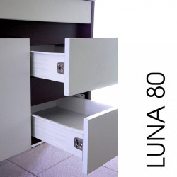 Luna Prime 80 komplett fürdöszobabútor, Rauna szil-Fehér Komplett fürdöszoba butor