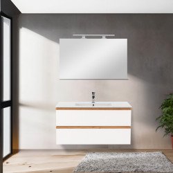 Vario Forte 100 alsó szekrény mosdóval tölgy-fehér Mosdószekrény Mosdószekrény Luxury