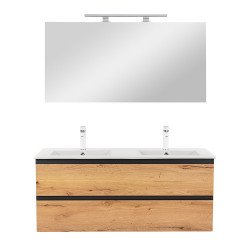 Vario Forte 120 komplett fürdõszoba bútor antracit-tölgy Komplett fürdöszoba butor