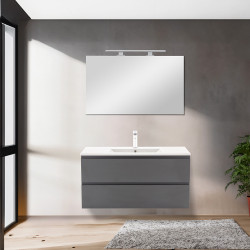 Vario Pull 100 alsó szekrény mosdóval fehér-antracit Mosdószekrény Mosdószekrény Luxury