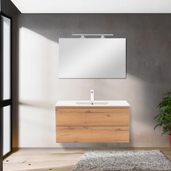 Vario Pull 100 alsó szekrény mosdóval antracit-tölgy Mosdószekrény Mosdószekrény Luxury