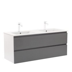 Vario Pull 120 alsó szekrény mosdóval fehér-antracit Mosdószekrény Mosdószekrény Luxury
