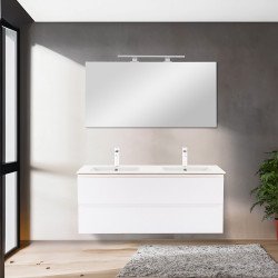 Vario Pull 120 alsó szekrény mosdóval tölgy-fehér Mosdószekrény Mosdószekrény Luxury