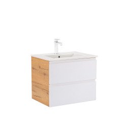 Vario Pull 60 alsó szekrény mosdóval tölgy-fehér Mosdószekrény Mosdószekrény Luxury