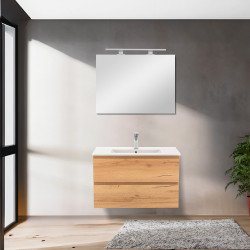 Vario Pull 80 alsó szekrény mosdóval fehér-tölgy Mosdószekrény Mosdószekrény Luxury