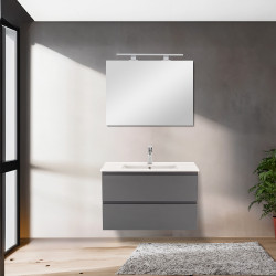 Vario Pull 80 alsó szekrény mosdóval tölgy-antracit Mosdószekrény Mosdószekrény Luxury