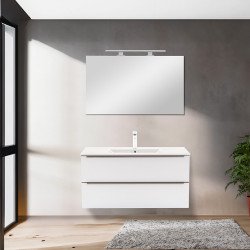 Vario Trim 100 alsó szekrény mosdóval tölgy-fehér Mosdószekrény Mosdószekrény Luxury