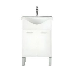 Nerva 55 cm-es bútorhoz alsószekrény mosdóval fehér Mosdószekrény Mosdószekrény Luxury