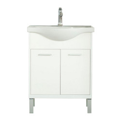 Nerva 65 cm-es bútorhoz alsószekrény mosdóval fehér Mosdószekrény Mosdószekrény Luxury