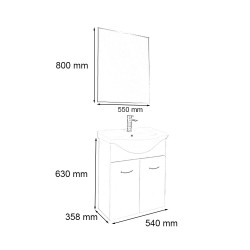 Zeus 55 komplett fürdõszoba bútor Rauna szil Komplett fürdöszoba butor Komplett fürdöszoba butor Luxury