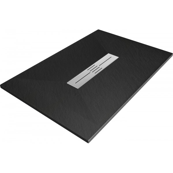 Mexen Toro   SMC zuhanytálca  110 x 80 cm,  fekete  - 43708011 Kompozit zuhanytálca Kompozit zuhanytálca