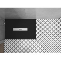 Mexen Toro   SMC zuhanytálca  130 x 80 cm,  fekete  - 43708013 Kompozit zuhanytálca Kompozit zuhanytálca