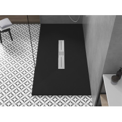 Mexen Toro   SMC zuhanytálca  150 x 80 cm,  fekete  - 43708015 Kompozit zuhanytálca Kompozit zuhanytálca