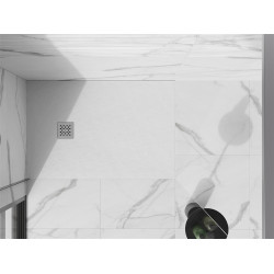 Mexen Stone+   SMC zuhanytálca 100 x 80 cm, fehér  - 44108010 Kompozit zuhanytálca Kompozit zuhanytálca
