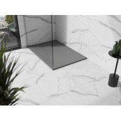 Mexen Stone+   SMC zuhanytálca 100 x 90 cm, szürke-beton - 44619010 Kompozit zuhanytálca Kompozit zuhanytálca