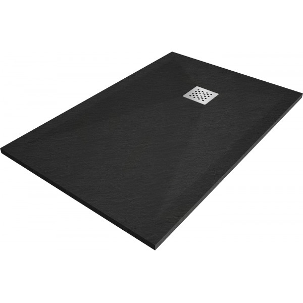 Mexen Stone+   SMC zuhanytálca 80 x 70 cm,  fekete  - 44707080 Kompozit zuhanytálca Kompozit zuhanytálca