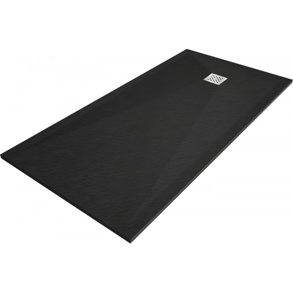 Mexen Stone+   SMC zuhanytálca 160 x 70 cm,  fekete  - 44707016 Kompozit zuhanytálca Kompozit zuhanytálca