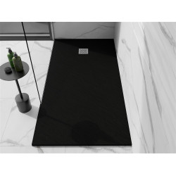 Mexen Stone+   SMC zuhanytálca 160 x 70 cm,  fekete  - 44707016 Kompozit zuhanytálca Kompozit zuhanytálca