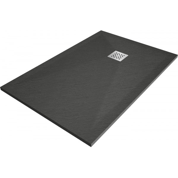 Mexen Stone+   SMC zuhanytálca 80 x 70 cm,  antracit - 44717080 Kompozit zuhanytálca Kompozit zuhanytálca